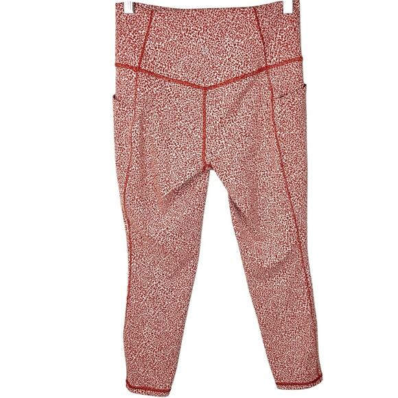 Athleta Salutation Stash Pocket Textured 7/8 Tight M Micro Cheetah Rust - Picture 7 of 7
